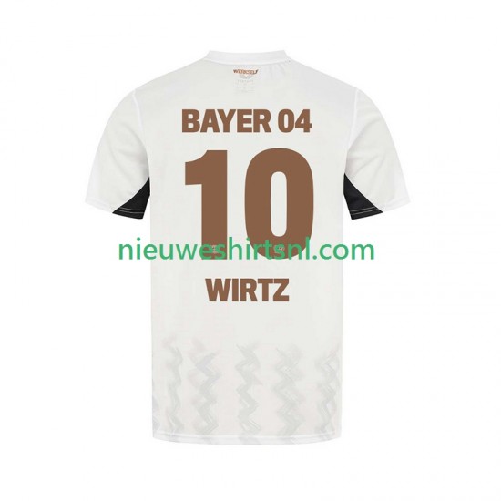 Bayer 04 Leverkusen Heren Shirt met Bedrukking Florian Wirtz 10 Uit 2024-2025 Korte Mouw