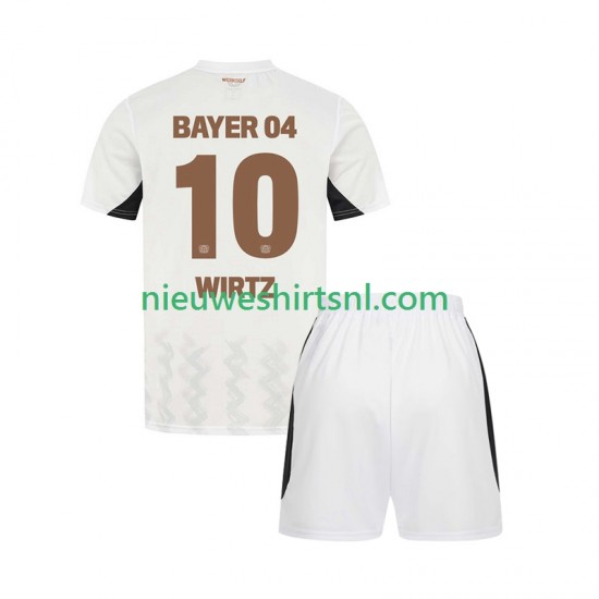 Bayer 04 Leverkusen Kind Shirt met Bedrukking Florian Wirtz 10 Uit 2024-2025 Korte Mouw
