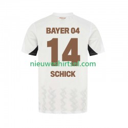 Bayer 04 Leverkusen Heren Shirt met Bedrukking Patrik Schick 14 Uit 2024-2025 Korte Mouw
