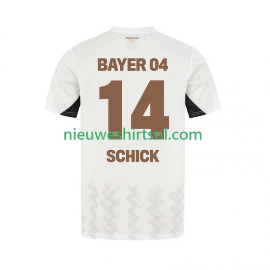 Bayer 04 Leverkusen Heren Shirt met Bedrukking Patrik Schick 14 Uit 2024-2025 Korte Mouw
