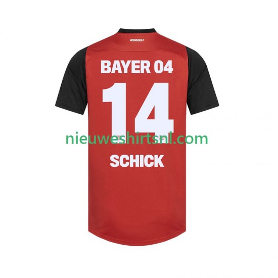 Bayer 04 Leverkusen Heren Shirt met Bedrukking Patrik Schick 14 Thuis 2024-2025 Korte Mouw