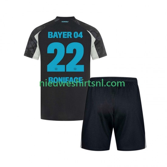 Bayer 04 Leverkusen Kind Shirt met Bedrukking Victor Boniface 22 Derde 2024-2025 Korte Mouw
