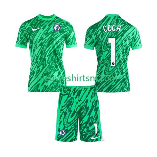 Chelsea Kind Shirt met Bedrukking Doelman CECH 1 Derde 2024-2025 Korte Mouw