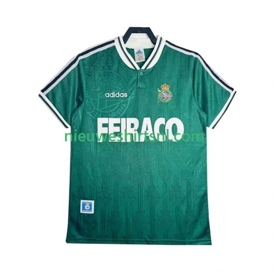 Heren Shirt met Bedrukking Deportivo de La Coruna Retro Uit 1999 Korte Mouw
