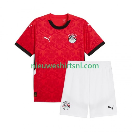Egypte Kind Shirt met Bedrukking Thuis 2024-2025 Korte Mouw