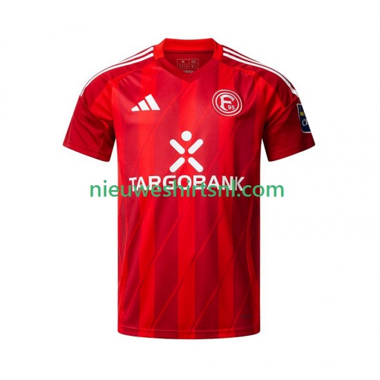 Heren Shirt met Bedrukking Fortuna Dusseldorf Thuis 2024-2025 Korte Mouw