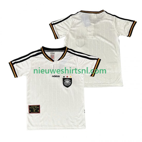 Duitsland Heren Shirt met Bedrukking 1996 Retro Thuis Korte Mouw
