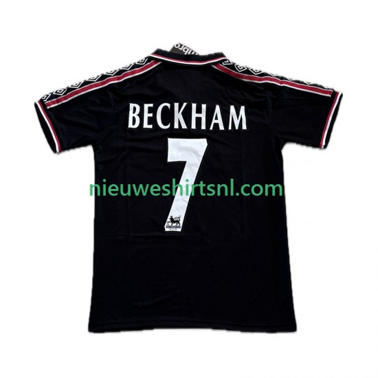 Manchester United Heren Shirt met Bedrukking Beckham 7 1998 Retro Derde 1999 Korte Mouw