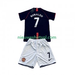 Manchester United Kind Shirt met Bedrukking Cristiano Ronaldo 7 2007 Retro Uit 2008 Korte Mouw