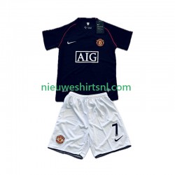 Manchester United Kind Shirt met Bedrukking Cristiano Ronaldo 7 2007 Retro Uit 2008 Korte Mouw