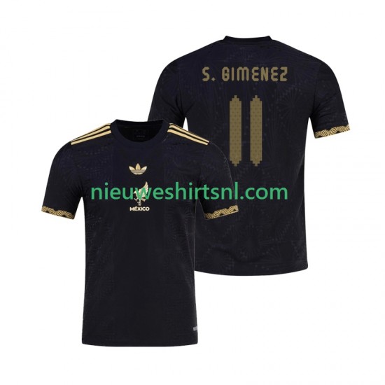 Mexico Heren Shirt met Bedrukking Santiago Gimenez 11 Gold Cup Thuis 2025 Korte Mouw