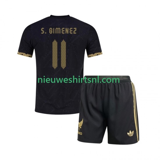 Mexico Kind Shirt met Bedrukking Santiago Gimenez 11 Gold Cup Thuis 2025 Korte Mouw