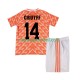 Nederland Kind Shirt met Bedrukking Cruyff 14 1988 Retro Thuis Korte Mouw