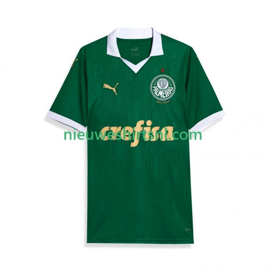 Palmeiras Heren Shirt met Bedrukking Thuis 2024 Korte Mouw