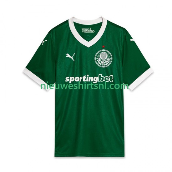 Palmeiras Heren Shirt met Bedrukking Thuis 2025 Korte Mouw