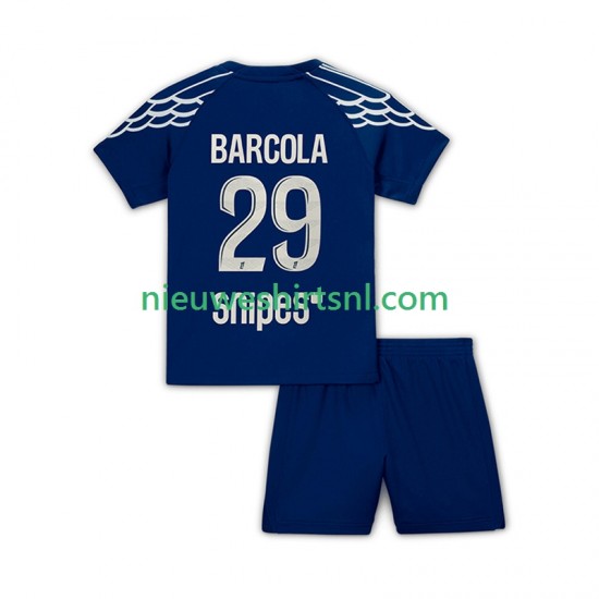 Paris Saint-Germain Kind Shirt met Bedrukking Bradley Barcola 29 Vierde 2024-2025 Korte Mouw