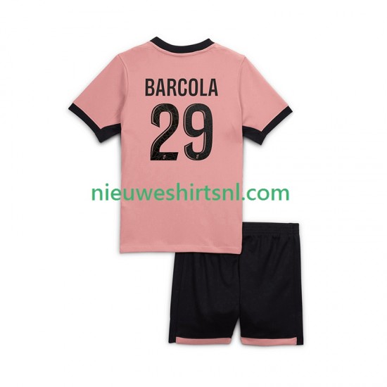 Paris Saint-Germain Kind Shirt met Bedrukking Bradley Barcola 29 Derde 2024-2025 Korte Mouw