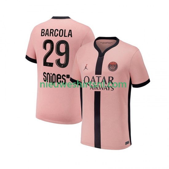 Paris Saint-Germain Heren Shirt met Bedrukking Bradley Barcola 29 Derde 2024-2025 Korte Mouw