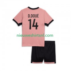 Paris Saint-Germain Kind Shirt met Bedrukking Desire Doue 14 Derde 2024-2025 Korte Mouw