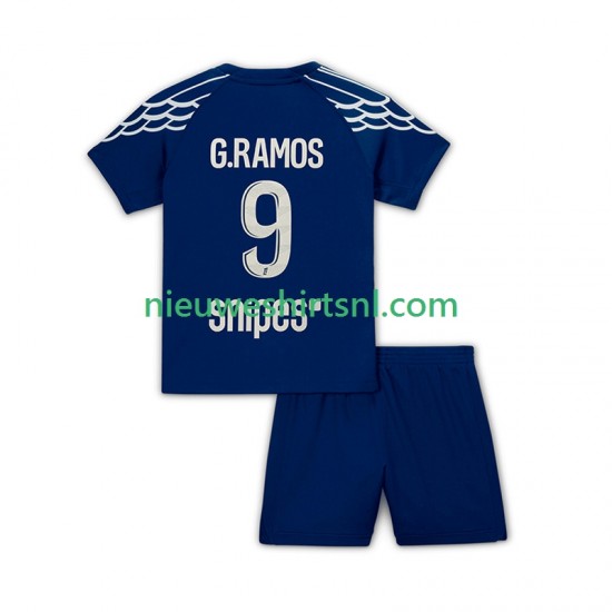 Paris Saint-Germain Kind Shirt met Bedrukking Goncalo Ramos 9 Vierde 2024-2025 Korte Mouw