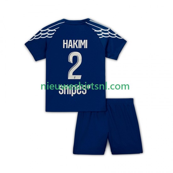 Paris Saint-Germain Kind Shirt met Bedrukking Hakimi 2 Vierde 2024-2025 Korte Mouw