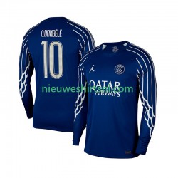Paris Saint-Germain Heren Shirt met Bedrukking Ousmane Dembele 10 Vierde 2024-2025 Lange Mouw