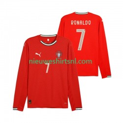 Portugal Heren Shirt met Bedrukking Cristiano Ronaldo 7 Thuis 2025 Lange Mouw