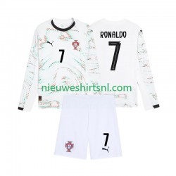 Portugal Kind Shirt met Bedrukking Cristiano Ronaldo 7 Uit 2025 Lange Mouw