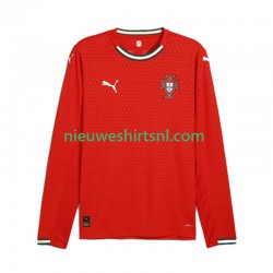 Portugal Heren Shirt met Bedrukking Thuis 2025 Lange Mouw