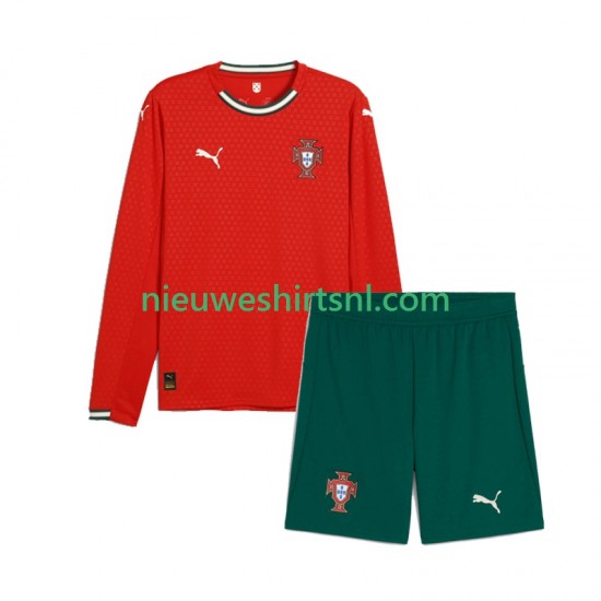Portugal Kind Shirt met Bedrukking Thuis 2025 Lange Mouw