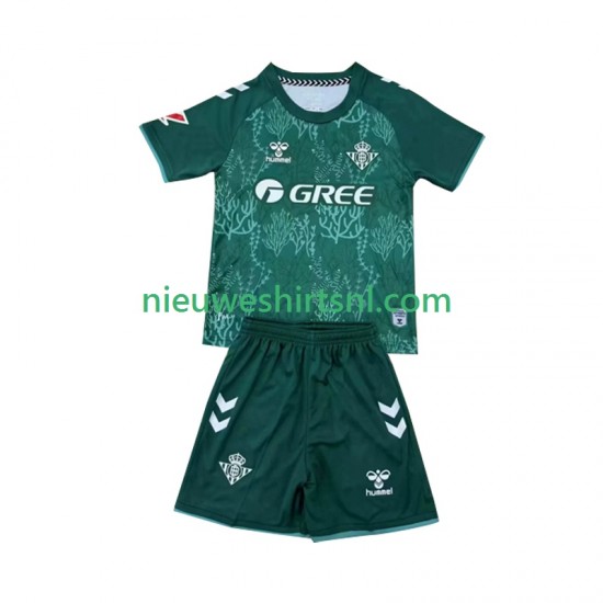 Real Betis Kind Shirt met Bedrukking Sustainability Thuis 2024-2025 Korte Mouw