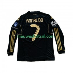 Real Madrid Heren Shirt met Bedrukking Cristiano Ronaldo 7 -2012 Uit 2011 Lange Mouw