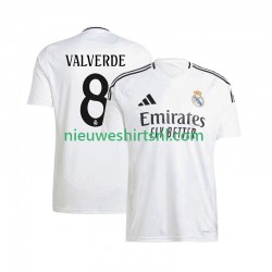 Real Madrid Heren Shirt met Bedrukking Federico Valverde 8 Thuis 2024-2025 Korte Mouw