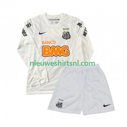 Santos FC Kind Shirt met Bedrukking 2012 Retro Thuis 2011 Lange Mouw
