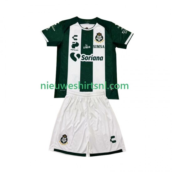 Santos FC Kind Shirt met Bedrukking Laguna Thuis 2024-2025 Korte Mouw