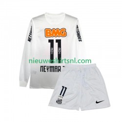 Santos FC Kind Shirt met Bedrukking Neymar JR 11 2012 Retro Thuis 2011 Lange Mouw
