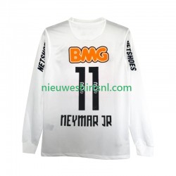 Santos FC Heren Shirt met Bedrukking Neymar JR 11 2012 Retro Thuis 2011 Lange Mouw
