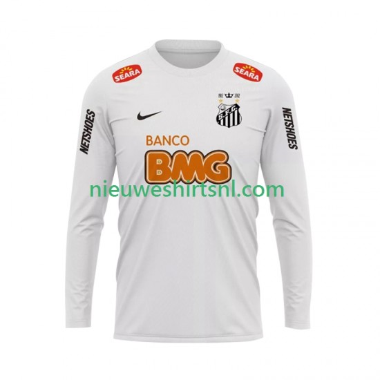 Santos FC Heren Shirt met Bedrukking 2012 Retro Thuis 2011 Lange Mouw