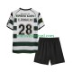 Sporting CP Kind Shirt met Bedrukking Cristiano Ronaldo 28 2001 2003 Retro Thuis Korte Mouw