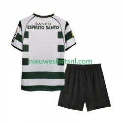Sporting CP Kind Shirt met Bedrukking 2001 2003 Retro Thuis Korte Mouw