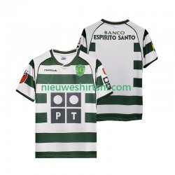 Sporting CP Heren Shirt met Bedrukking 2001 2003 Retro Thuis Korte Mouw