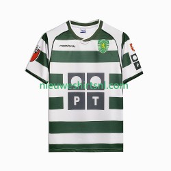 Sporting CP Heren Shirt met Bedrukking 2001 2003 Retro Thuis Korte Mouw