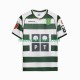 Sporting CP Heren Shirt met Bedrukking 2001 2003 Retro Thuis Korte Mouw