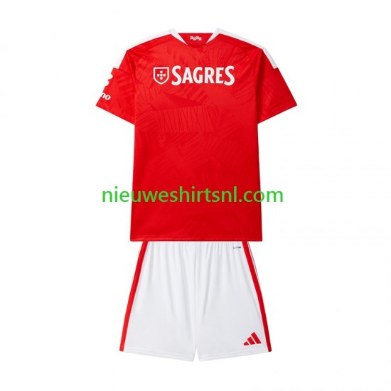 Benfica Kind Shirt met Bedrukking Thuis 2026-2027 Korte Mouw