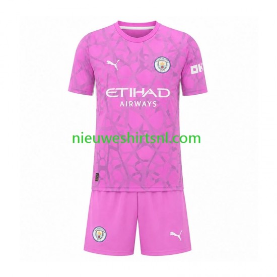 Manchester City Kind Shirt met Bedrukking Doelman Uit 2026-2027 Korte Mouw