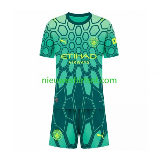 Manchester City Kind Shirt met Bedrukking Doelman Thuis 2026-2027 Korte Mouw