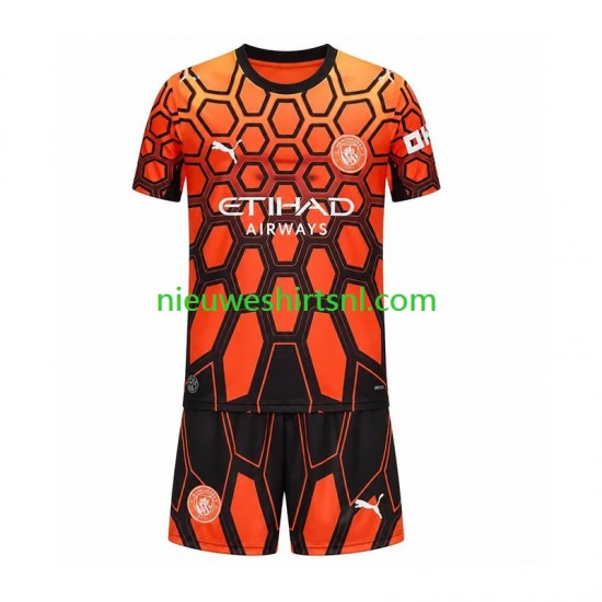 Manchester City Kind Shirt met Bedrukking Doelman Derde 2026-2027 Korte Mouw