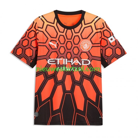 Manchester City Heren Shirt met Bedrukking Doelman Derde 2026-2027 Korte Mouw