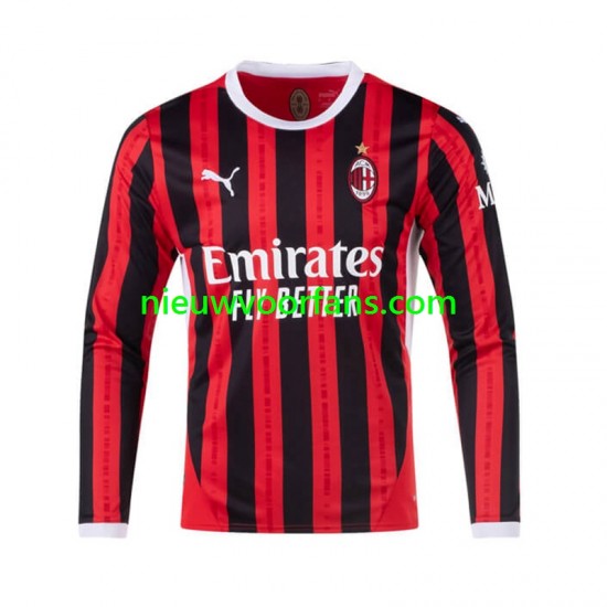 AC Milan Heren Shirt met Bedrukking Thuis 2024-2025 Lange Mouw