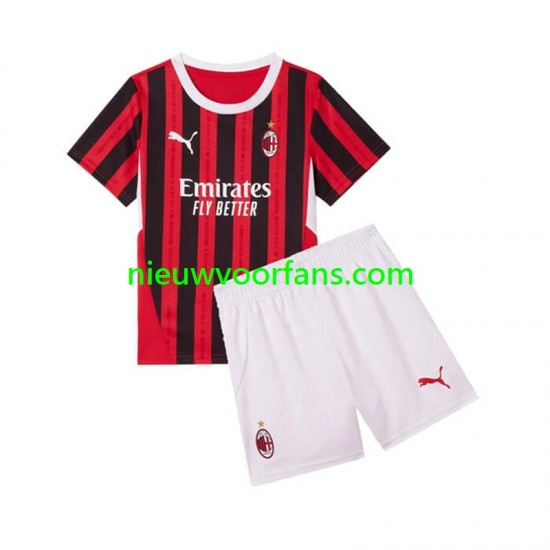 AC Milan Kind Shirt met Bedrukking Thuis 2024-2025 Korte Mouw